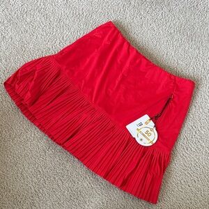 Tail Vibrant Red Mini Skirt